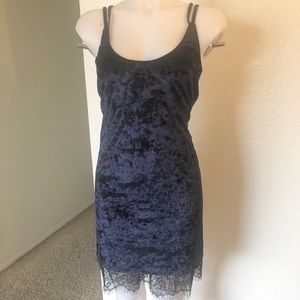 NWT Blue velvet dress